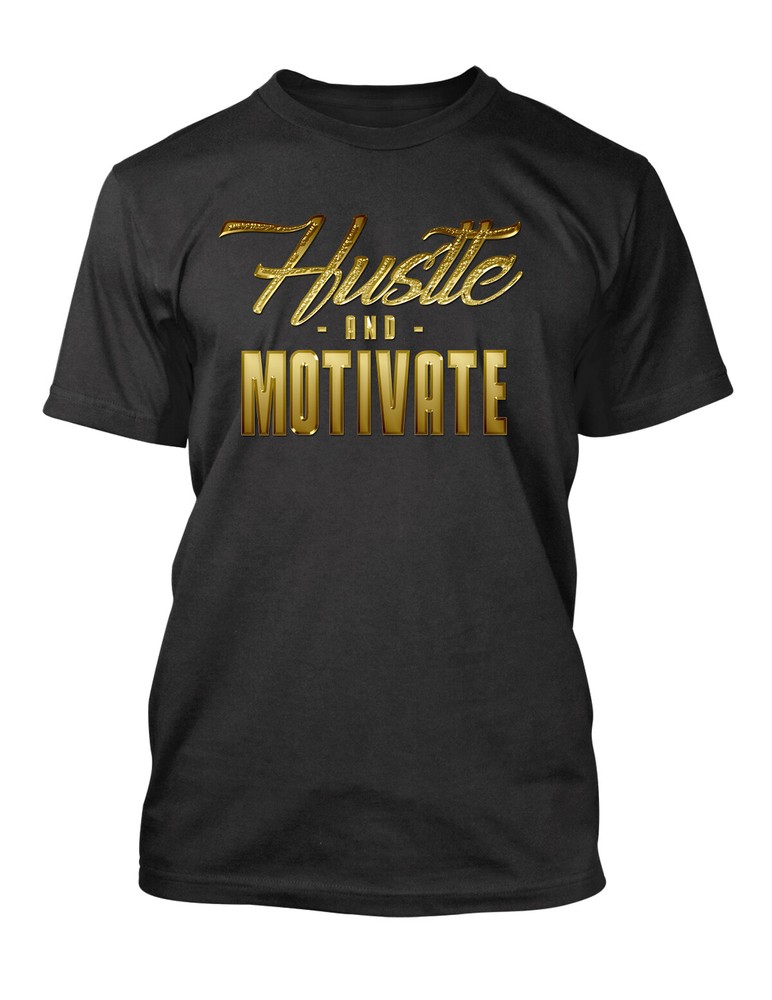 Nipsey Hustle and Motivate Tee Hip Hop Street Wear T Shirt Graphic Tee Big Tall