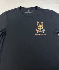 Psycho Bunny T-Shirt Mens Size 7 XL Black 3D Multicolor Skull Bunny Graphic Tee