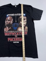 Alstyle Shirt Mens Large Black Mayweather Pacquiao 2015 Fight Graphic Tee Boxing
