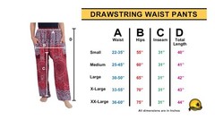 ‘s Boho Drawstring Smocked Waist Rayon Harem Yoga Pants (S, Burgundy)