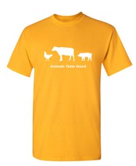 Animals Taste Good Sarcastic Funny Adult Humor Graphic Novelty Gift T-Shirt