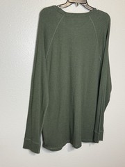 Faherty Men’s Long Sleeve Cloud Waffle Crew Deep Fern Green Shirt Men’s Size XXL