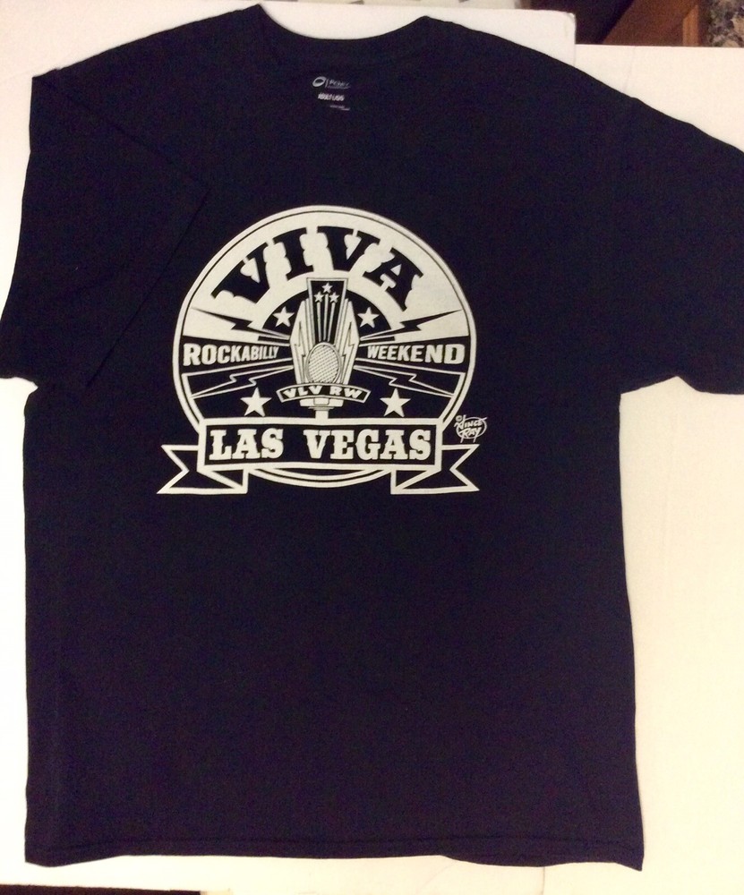 New 2018 Viva Las Vegas Rockabilly Weekend Staff Shirt ~Vince Ray Design Adult L