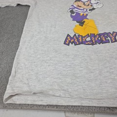 Vtg Single Stitch Mickey Mouse T-Shirt Two Tone Sleeves Size L Distressed Disney