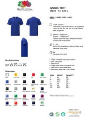5 Pack Fruit of the Loom Mens T Shirts Short Sleeve Slim Fit Lightweight Cotton