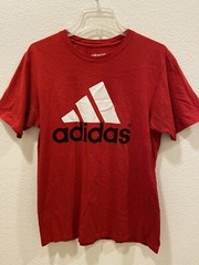 Adidas The Go To Tee Red T Shirt 100% Cotton Mens Size Large GUC