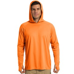 UPF50+ Mens Sun Protection Hoodies Shirts Long Sleeve Hooded UV Fishing Tops Tee