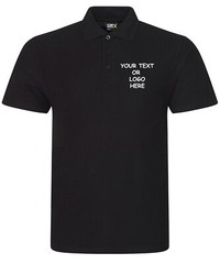 Personalised Custom Printed Polo Shirt Mens Work Wear Uniform Event Text Logo