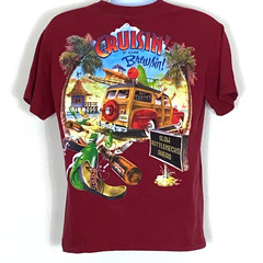 Going Coastal TShirt Mens Size Medium Red Crusin for a Brusin Humor