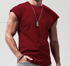 Mens Sleeveless T-Shirts Workout Tank Tops Cut Off Shirts Gym Summer Casual Tee