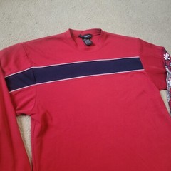 Y2k No Boundaries Long Sleeve T Shirt Asian Dragon Asymmetrical Stripe Large