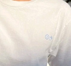 Limited Edition GLOSSIER Logo Tee T-Shirt Size L/Large White w/Blue Graphics NIP