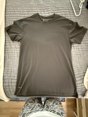 Bylt split hem shirt. Charcoal grey. Large.