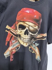 Vintage 90s THE MOUNTAIN SKULL & CROSSBONES PIRATE T-Shirt 2xL
