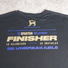 Spartan Race Craft Super 10K Finsher T Shirt Mens XL Black