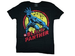 Black Panther Marvel Men’s Black T-Shirt Size Large NEW