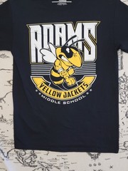Gildan DryBlend Adams Yellow Jackets Middle School T-Shirt Size S