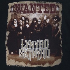 Vintage Lynyrd Skynyrd Wanted Tour Shirt Size XL Black Short Sleeve Rock 2004