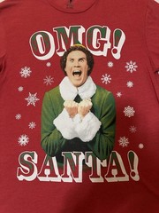 Tee Shirt ELF The Movie OMG! Santa Size XL Will Farrell Red Pre-Owned