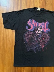 Port & Company Ghost Bouquet IV Classic T-Shirt XL Black Purple Pink Graphic