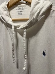 Polo Ralph Lauren Jersey Hooded T-Shirt Size Large White