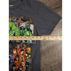 Marvel Comics Superheroes Graphic T-Shirt Charcoal Heather Gray Small SM