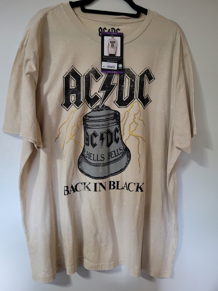 AC/DC – Back In Black – Graphic TShirt Creme XXL 2XL