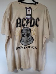 AC/DC – Back In Black – Graphic TShirt Creme XXL 2XL