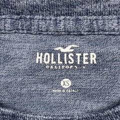 Hollister Crewneck Shirt Mens Blue Marled Long Sleeve Logo Knit Top XS
