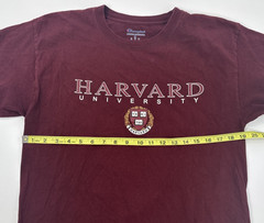 Champion Harvard T Shirt Medium Maroon College Crest Tee Campus Logo Ivy League