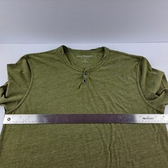 Lucky Brand Henley T-Shirt Mens Medium Green Short Sleeve