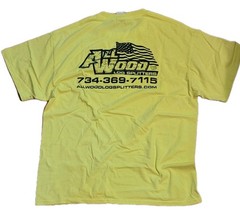 Hard Working Man Graphic T Shirt Mens Large Yellow