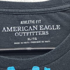 American Eagle Outfitters Shirt Mens XL Black Long Sleeve New York Graphic Tee