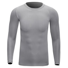 Men Sport Long Sleeve Thin No Plush Underwear Johns Winter Basic Crew Tops Shirt