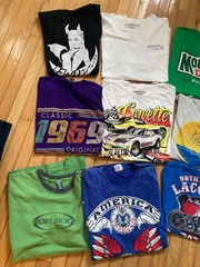 Lot Of (15) T-Shirts Bundle Variety Graphic prints Lg – XLG Y2K Modern