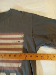 Merica Flag T Shirt American Patriotic L Gray T Shirt RN 90836 USA