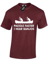 Paddle Faster Funny Rude Design Hillbilly Banjo Unisex T-Shirt