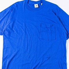 Vintage Fruit of the Loom Pocket Shirt Large 90s Made in USA Single Stitch Blank
