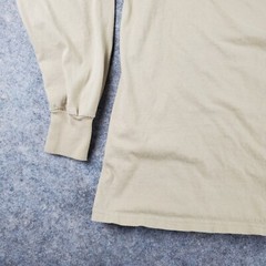 Rothco Shirt Men Medium Beige Crew Neck Long Sleeve Stretch Pullover 100% Cotton