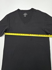 Calvin Klein Men’s Black Logo V-Neck T-Shirt Size LG Regular