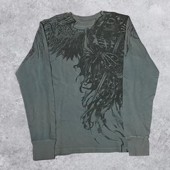 Y2K Grunge Affliction Style Xtreme Couture Reaper Long Sleeve Shirt – Size XL!