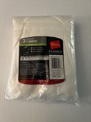 2010 Hanes Classic Tagless 3 pack T-Shirt Comfort Lay Flat Collar Tagless NEW