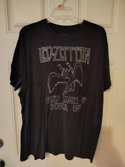 Led Zeppelin United States Of America 1977 Shirt Men XL Black Short Sleeve Retro