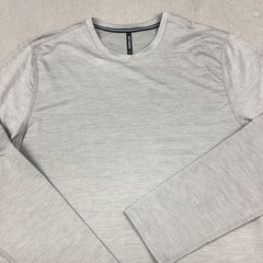 Ten Thousand Shirt Men Large Formal Gray Tee Long Sleeve Pullover Breathable L