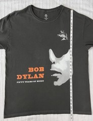 Bob Dylan Fifty Years Of Music T Shirt Mens L/XL 23” X 29” Cotton Graphic Tee