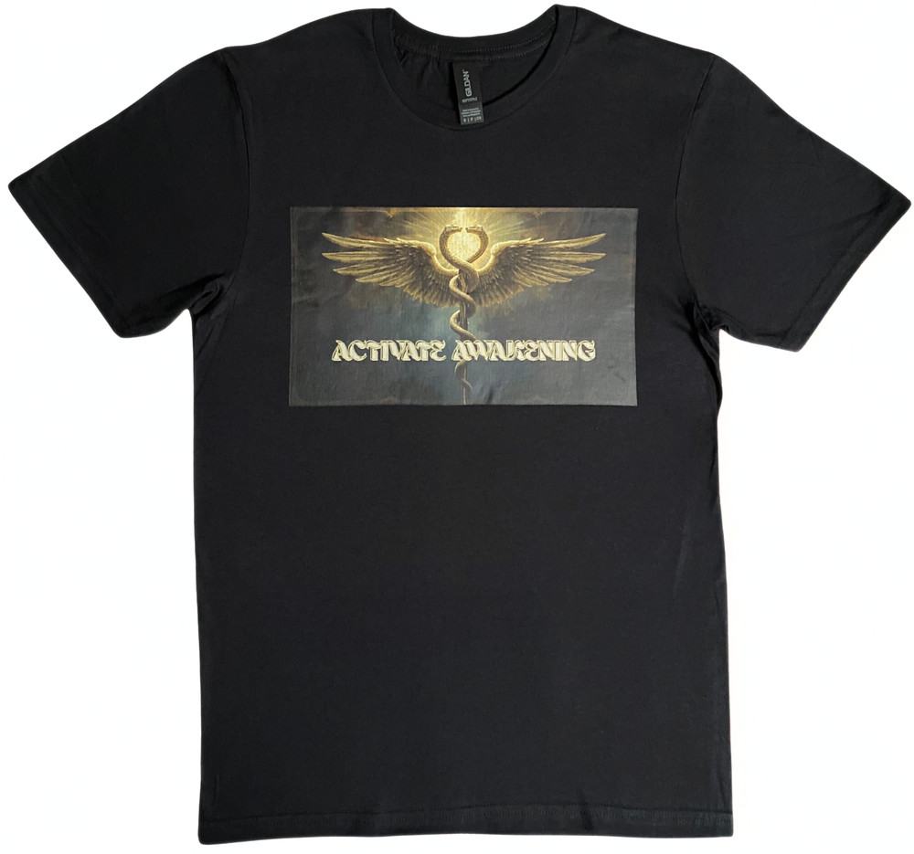 DTF Custom Made – ACTIVATE AWAKENING Short Sleeve T-Shirt – Black SML