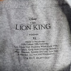 The Lion King Shirt Mens Extra Large Gray Simba Mufasa Graphic Crew Tee