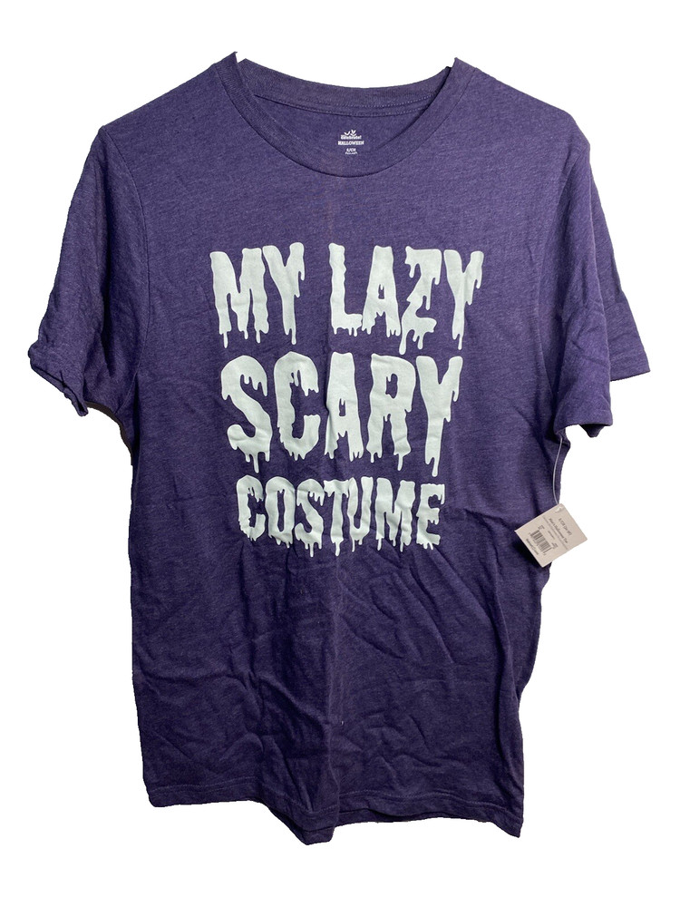celebrate halloween mens shirt size small 34 36 purple short sleeve costume