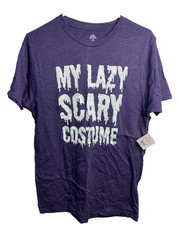 celebrate halloween mens shirt size small 34 36 purple short sleeve costume