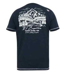 D555 Duke Big Mens Yosemite Printed T-Shirt Navy 2XL 3XL 4XL 5XL 6XL (601608)